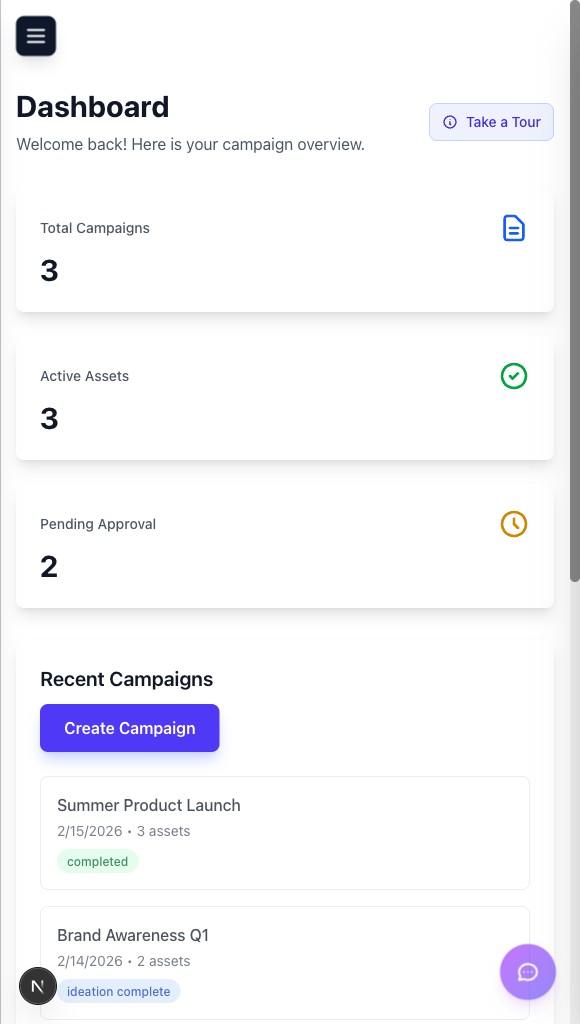 AI Social Media Campaign Manager, phone screenshot 1