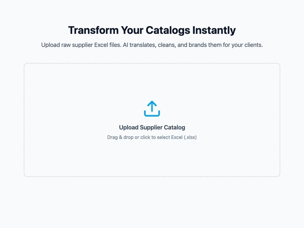 B2B AI Catalog Builder screenshot