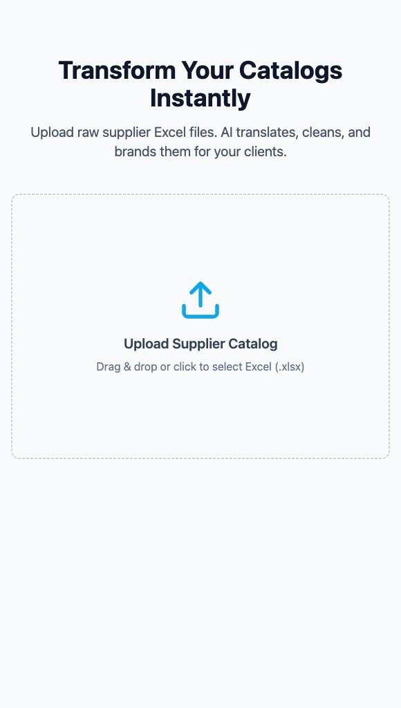 B2B AI Catalog Builder, phone screenshot 1