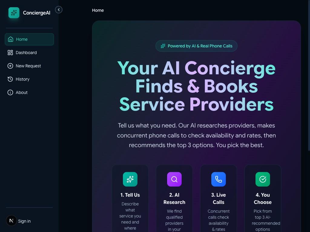 AI Receptionist with Voice Orchestration screenshot