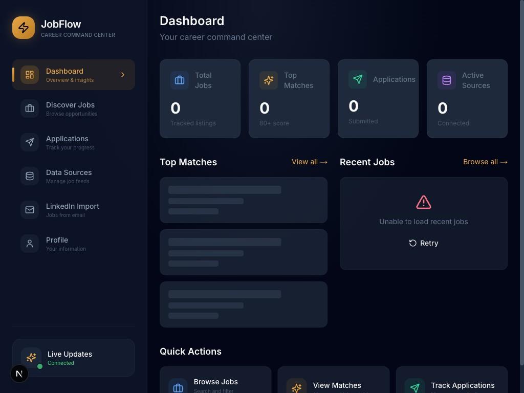 AI Job Search Command Center screenshot