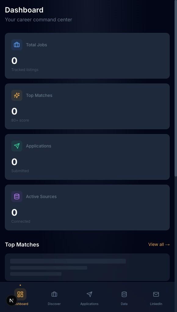 AI Job Search Command Center, phone screenshot 1