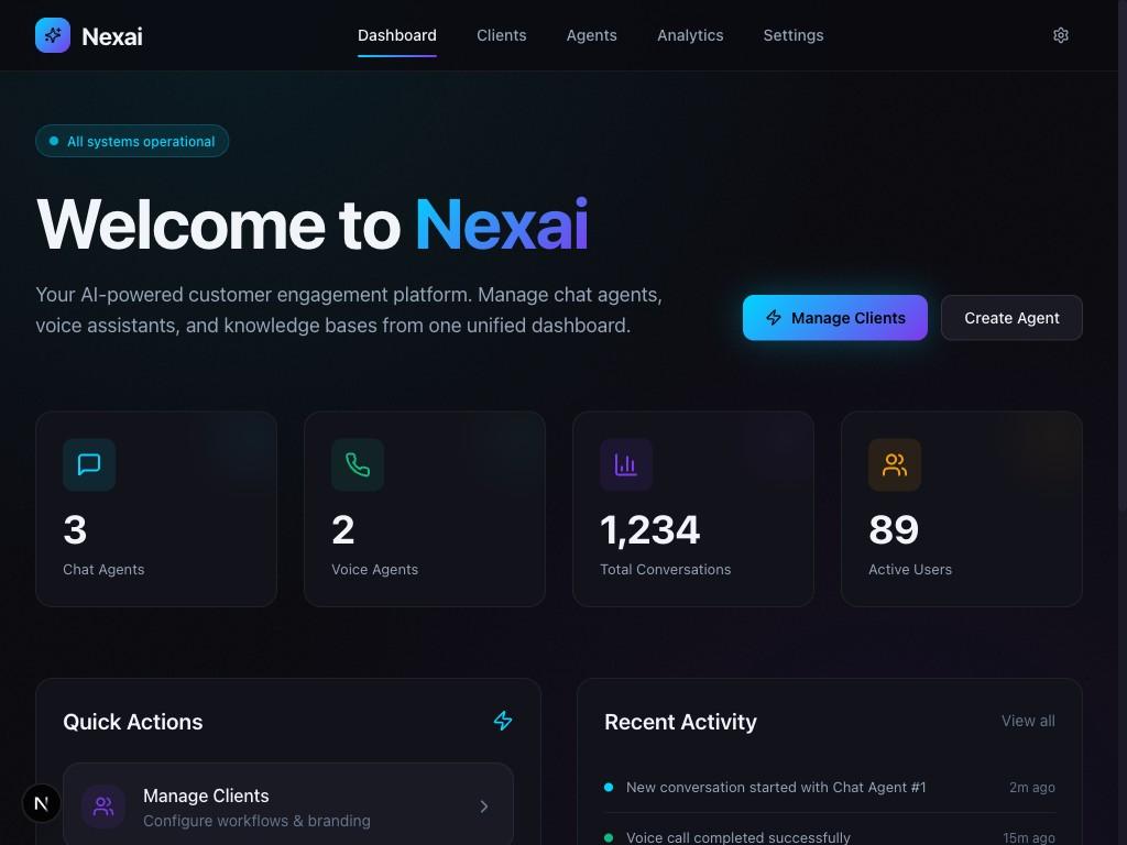 Multi-Tenant AI Agent Platform screenshot