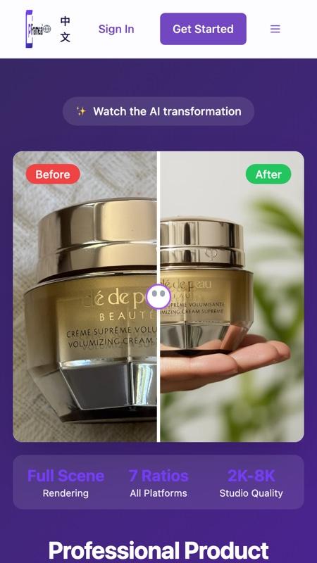 AI-Powered Product Photography Platform, phone screenshot 1