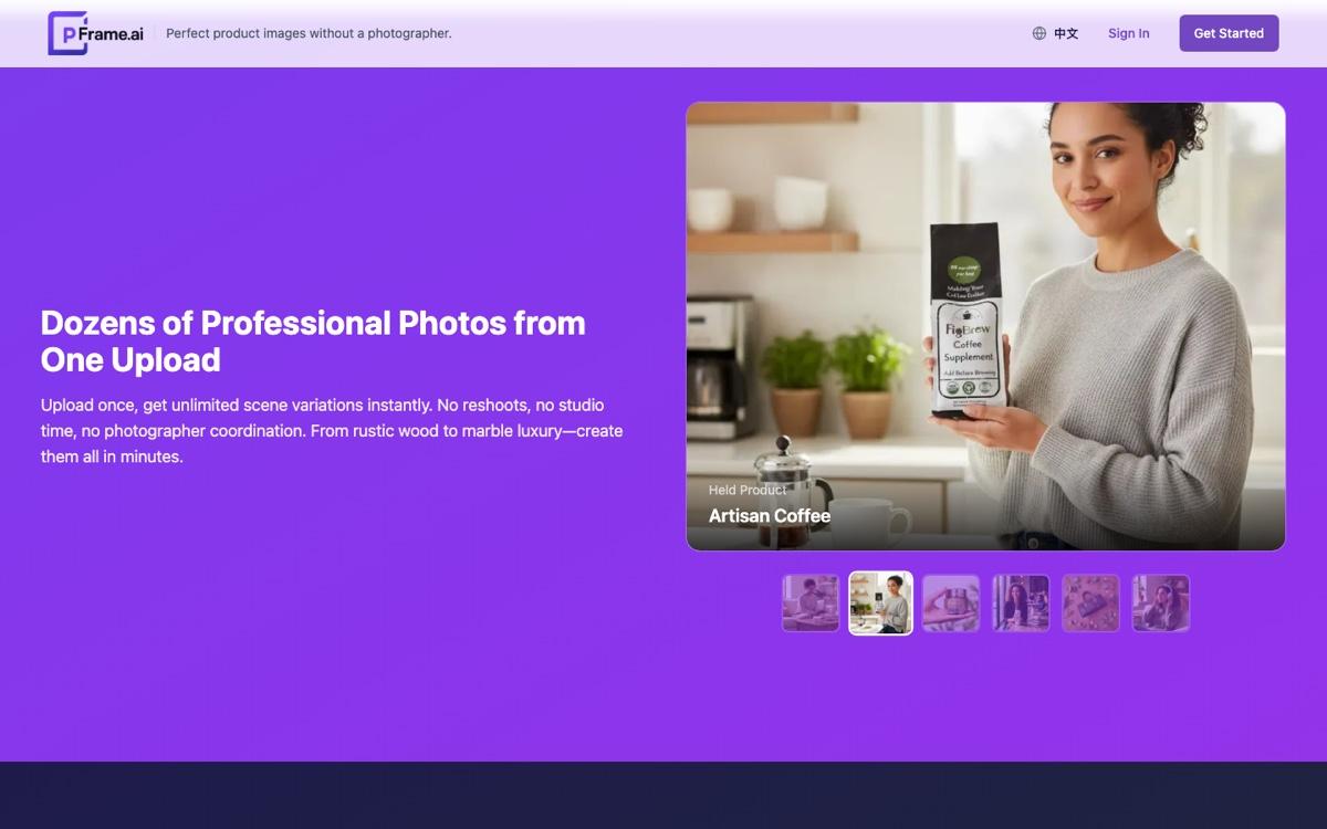 AI-Powered Product Photography Platform, desktop screenshot 4
