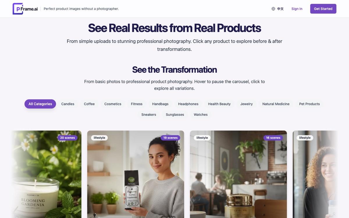 AI-Powered Product Photography Platform, desktop screenshot 2