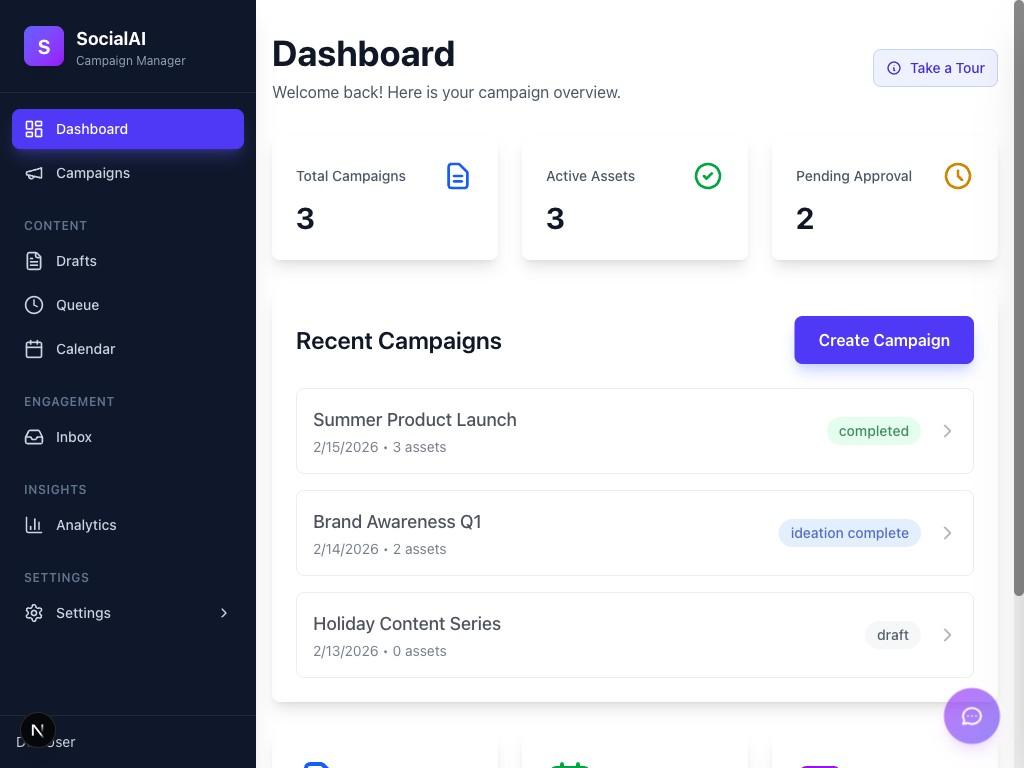 AI Social Media Campaign Manager screenshot
