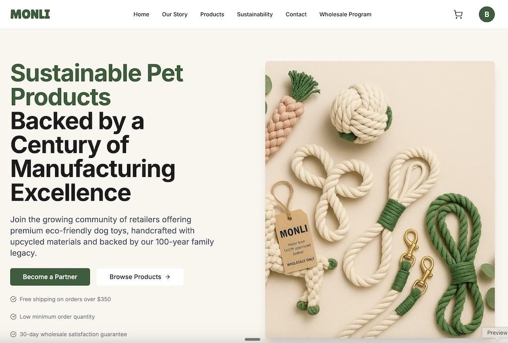 B2B E-commerce Platform screenshot