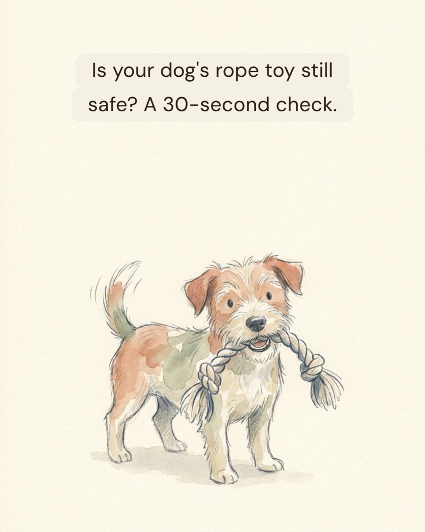 A useful-first series: "Is your dog’s rope toy still safe?"