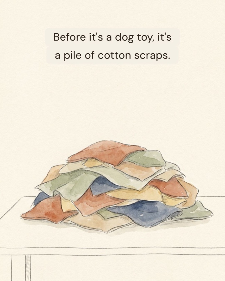 "From scrap to rope": a save-worthy carousel on how the toys are made.